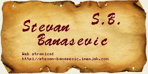 Stevan Banašević vizit kartica